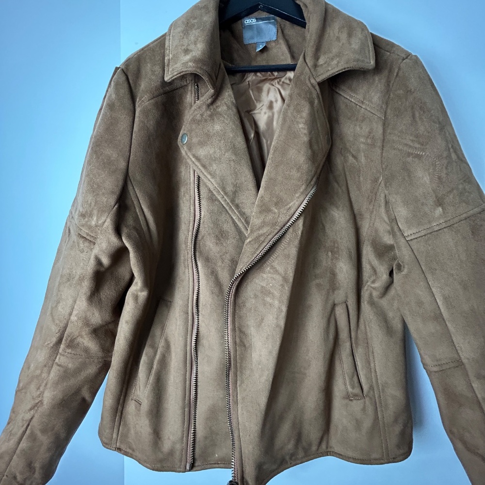 ASOS Tan Vegan Suede Jacket - Picture 5 of 6